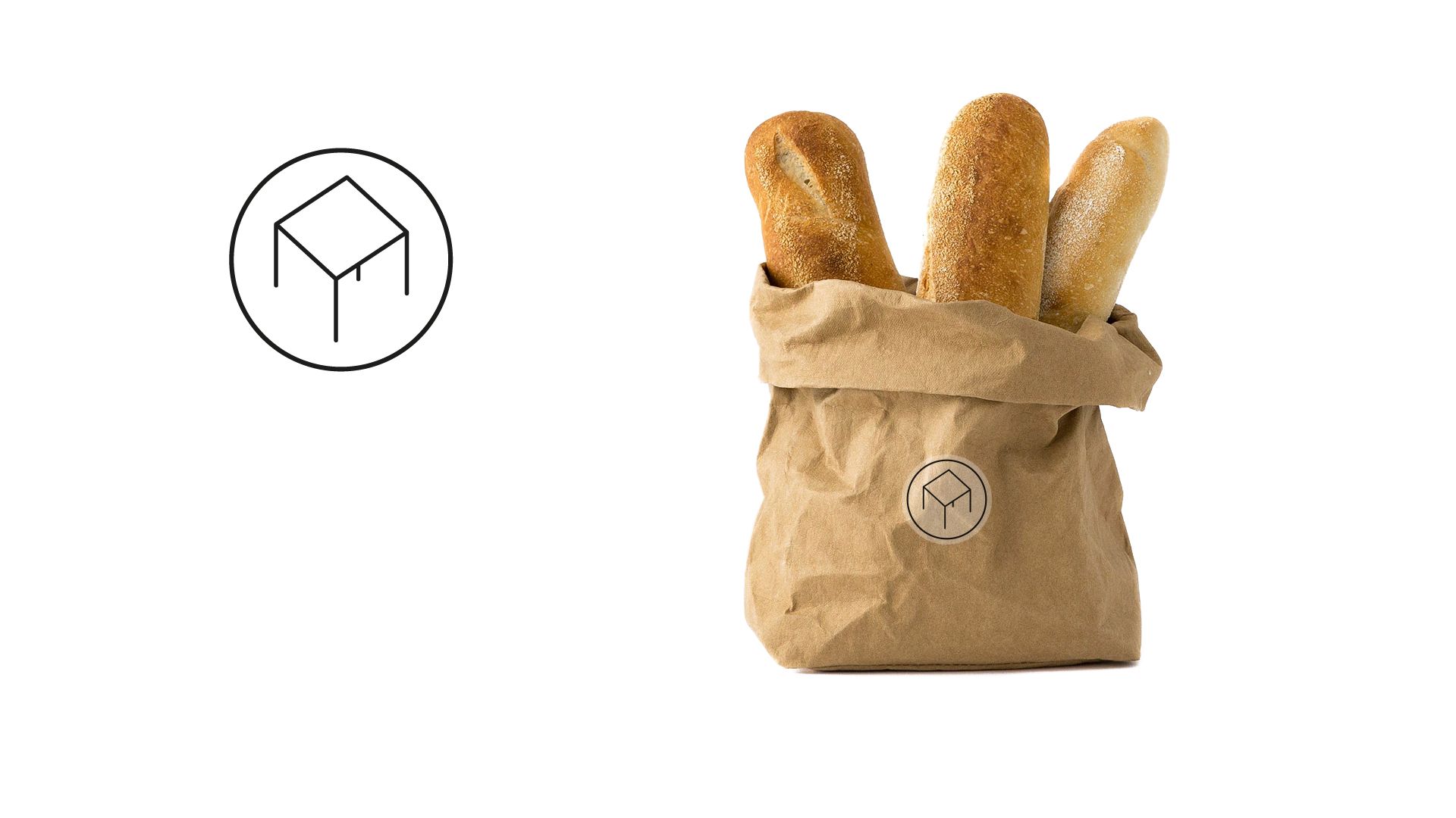 Personalizzazione dei sacchetti per il pane con rappresentazione del logo