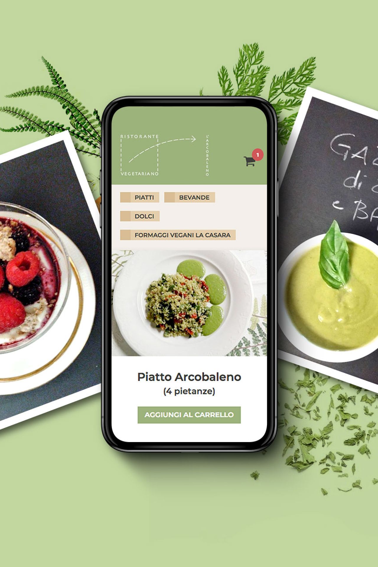 La web app Orbita Store, personalizzata per il ristorante Arcobaleno