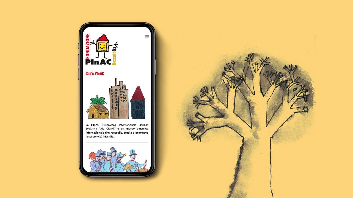 La versione per Iphone del sito web della pinacoteca PInAC